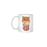 Fizello Hamster Popcorn Beyaz Kupa, 330 ml, Seramik