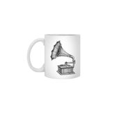 Fizello Phonograph Beyaz Kupa, 330 ml, Seramik