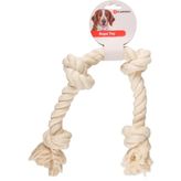 Flamingo 60 cm 4 Düğümlü Bej İp Köpek Oyuncağı