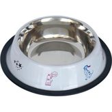 Flamingo Tommy Köpek Mama Kabı Çelik Beyaz