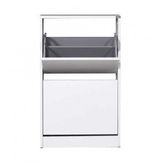 Flat Duo 2 Katlı Ayakkabılık Dolabı - Beyaz