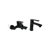Fleko Siyah Mix Banyo Batarya Lavabo Batarya 2'li Set Fleko