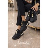 Flet Paraşüt Kumas Ortopedik Sneaker - Siyah