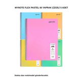 Flex Pastel Defter A4 60 Yaprak Çizgili 5 Adet