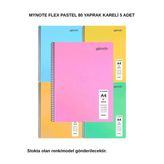 Flex Pastel Defter A4 80 Yaprak Kareli 5 Adet