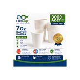 FlexCup 3000 adet 4.0 gr - 4.2 gr 7 Oz Beyaz Karton Bardak