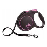 Flexi Black Desing 5 m Pembe Medium Şerit Köpek Gezdirme