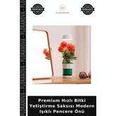 Floranova Premium Hızlı Bitki Yetiştirme Saksısı Modern Işıklı Pencere Önü - Çok Renkli