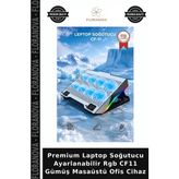 Floranova Premium Laptop Soğutucu Ayarlanabilir Rgb CF11 Gümüş Masaüstü Ofis Cihaz - Çok Renkli - Tek Ebat