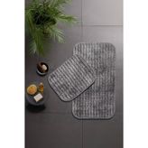 Floretta Bond 2'li Banyo Paspası,%100 Polyester, Antrasit