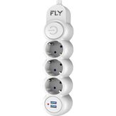 Fly 3'lü 2 m 2 USB 2.1A Akım Korumalı Priz