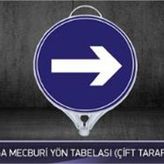 FM Trafik Çift Taraflı Sağa Mecburi Yön Tabelası