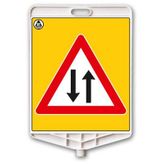 FM Trafik Çift Yönlü Yol Dikdörtgen Uyarı Levhası