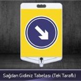 FM Trafik Tek Taraflı Sağdan Gidiniz Tabelası
