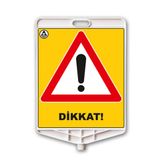 FM Trafik Yavaş Dikdörtgen Uyarı Levhası