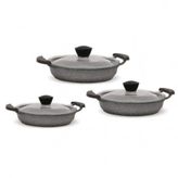 FMS 6 Parça Granit Gri Omlet Seti