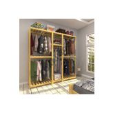 Fokai Wood Reinha - Açık Ahşap Elbise Askısı Raf Sistemi Gardırop