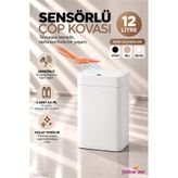 follow me Sensörlü Çöp Kovası 12 Litre Beyaz