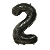 Folyo Balon 2 Rakamı Helyum Balon 76 Cm (SİYAH)