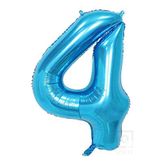 Folyo Balon 34 inç 80 cm 4 Rakam Mavi