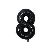 Folyo Balon Siyah 8 Rakamı 34 İnç 80 cm