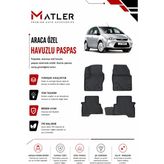 Ford C-Max 2004 Model 4d Ekstra Havuzlu Paspas - Siyah