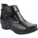 Forelli 25651-K Vionic Siyah Kadın Comfort Deri Hallux Bot