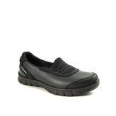 Forelli 61007 Siyah Deri Comfort Kadın Ayakkabı