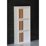 Formet 3 Raflı Mdf Dekorlu Metal Ayakkabılık - Beyaz
