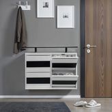 Formood Dörtlü Tablalı Metal Ayakkabılık Beyaz Mdf Antrasit