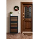 formood Üçlü Metal Ayakkabılık Siyah Ahşaplı ABD CEVİZ MDF YATAY