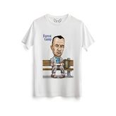Forrest Gump Tasarım Baskılı Beyaz Tshirt