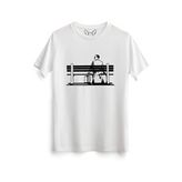 Forrest Gump Tasarımlı Baskılı Beyaz Tshirt