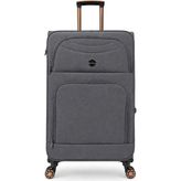 Fossil Unisex Kumaş Büyük Boy Ultra Hafif Şifreli Körüklü Kendi Etrafında Dönebilen Valiz 010-01 - STD - Gri