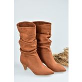 Fox Shoes L404810602 Taba Süet Kadın Bot