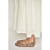 Fox Shoes Y250322040 Bronz Kumaş Pullu Kadın Babet