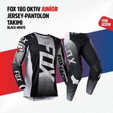Fox Siyah Beyaz Çocuk Jersey Pantolon Takımı - XL