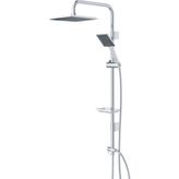 Frame Tepe Başlıklı Duş Sistemi Seti - Krom - Siyah