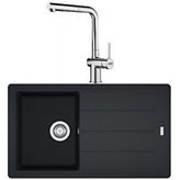 Franke Basis Bfg 611-86 Nero Granit Evye-active Plus Doccia 2.0 Krom Batarya Seti Siyah