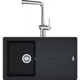 Franke Basis BFG 611-86 Nero Granit Evye-Active Plus Doccia 2.0 Krom Batarya Seti