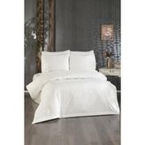 Fransız Dantelli Nuray Çeyizlik Nevresim Takımı Krem - 200 x 220 cm