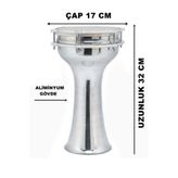 FRANSUA 2 Numara Alüminyum Darbuka ( Yükseklik 32 cm Çap 17 cm )