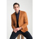 Frappoli Bernando Erkek Turuncu Süet Yaz-Kış 4 Mevsim Slim Fit Spor Blazer Ceket
