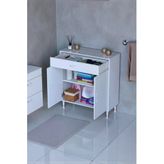 Fre 80 Cm Çok Amaçlı Dolap 1 Raflı Tek Çekmeceli Banyo Mutfak Dolabı 80X88x32,5 Cm Organizer Dolap