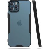 Freedom Storee Apple İphone 12 Pro Max Kılıf Platin Silikon - Siyah