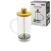 French Press Bambu Kapak 600Ml Cam Bitki Süzgeçi Go53/1395