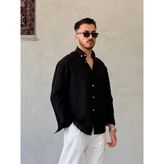 Fresh Erkek Oversıze Gömlek - Siyah - XL