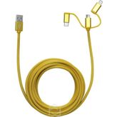 Frisby Fa-7556uc Örgülü 3mt Usb Data - Şarj Kablo İos-android-type-c Sarı
