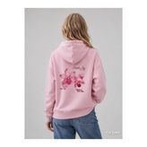 FUFLUNS SIMPLE JOY SIRT BASKILI OVERSİZE ERKEK KAPÜŞONLU SWEATSHİRT