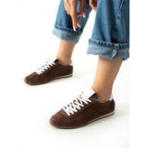 Fulgor Kahve Hakiki Deri Kadın Sneakers